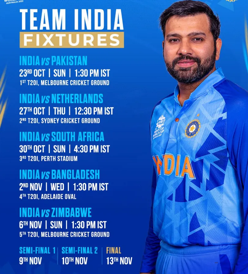 Vegas11 Presents Indian Cricket Team Jersey - The Original World Cup 2023 Merchandise